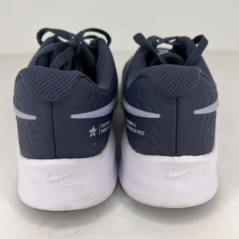 Nike Youth AQ3542-406 Navy  Runner 2.0 Mesh Low Top Size 5Y Running Shoes